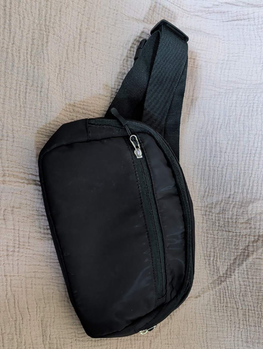 Black Crossbody Sling Bag - Minimal Design
